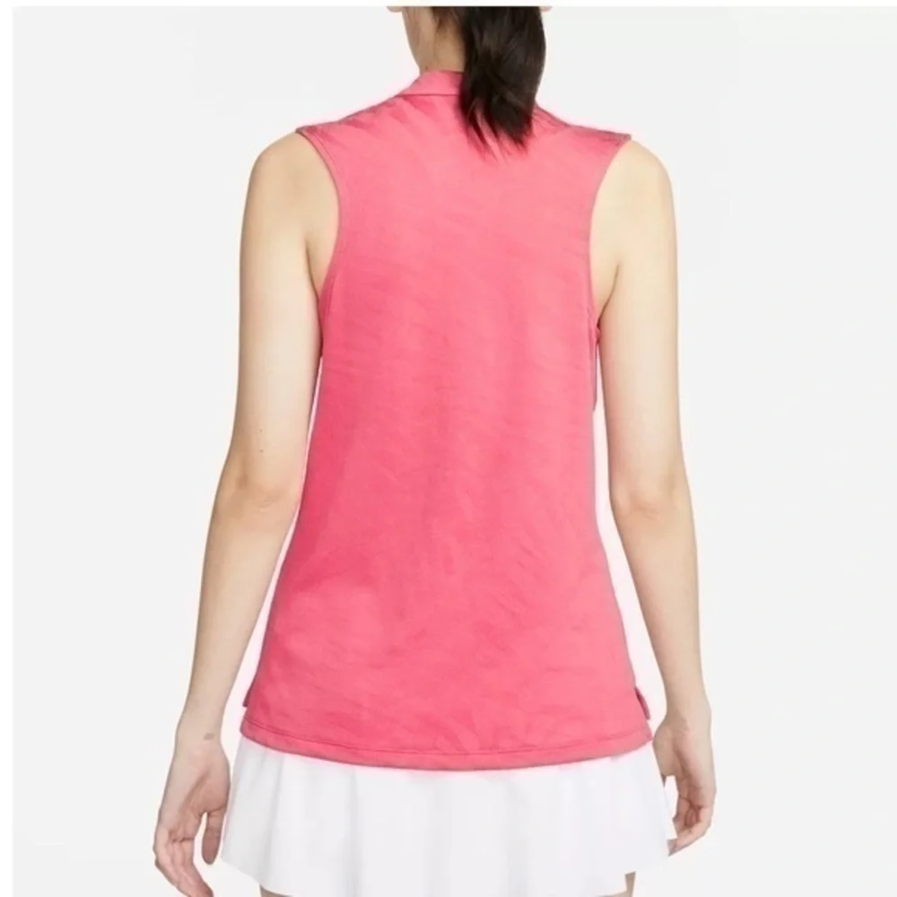 NEW Nike Women's Dri-FIT Victory Animal Print Sleeveless Golf Polo Size XXL